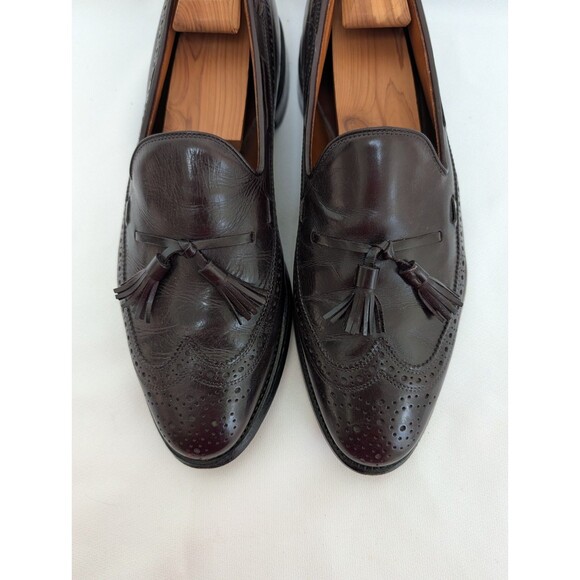 Allen Edmonds Manchester Tassel Loafers Men 11D Brown Wingtip Brogue Kiltie USA main image 10